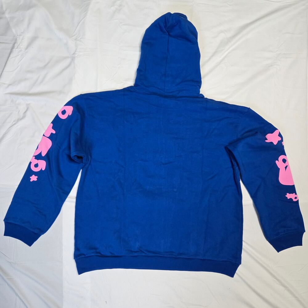 Sp5der Beluga Hoodie Blue Pink Size XL FW23 - Picture 5 of 12